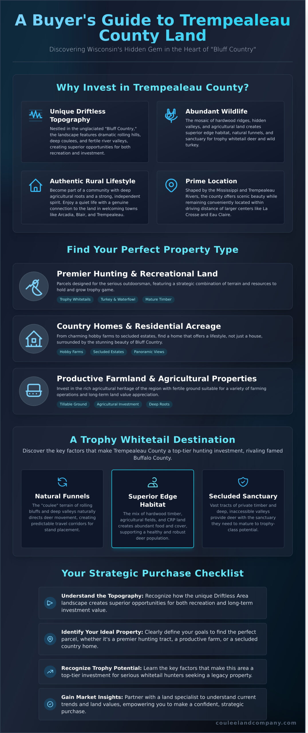 Trempealeau County Land for Sale: Your Expert Guide - Infographic