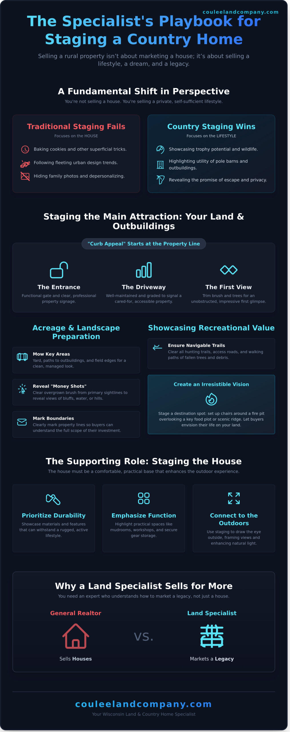How to Stage a Country Home to Sell in 2026: A Wisconsin Guide - Infographic